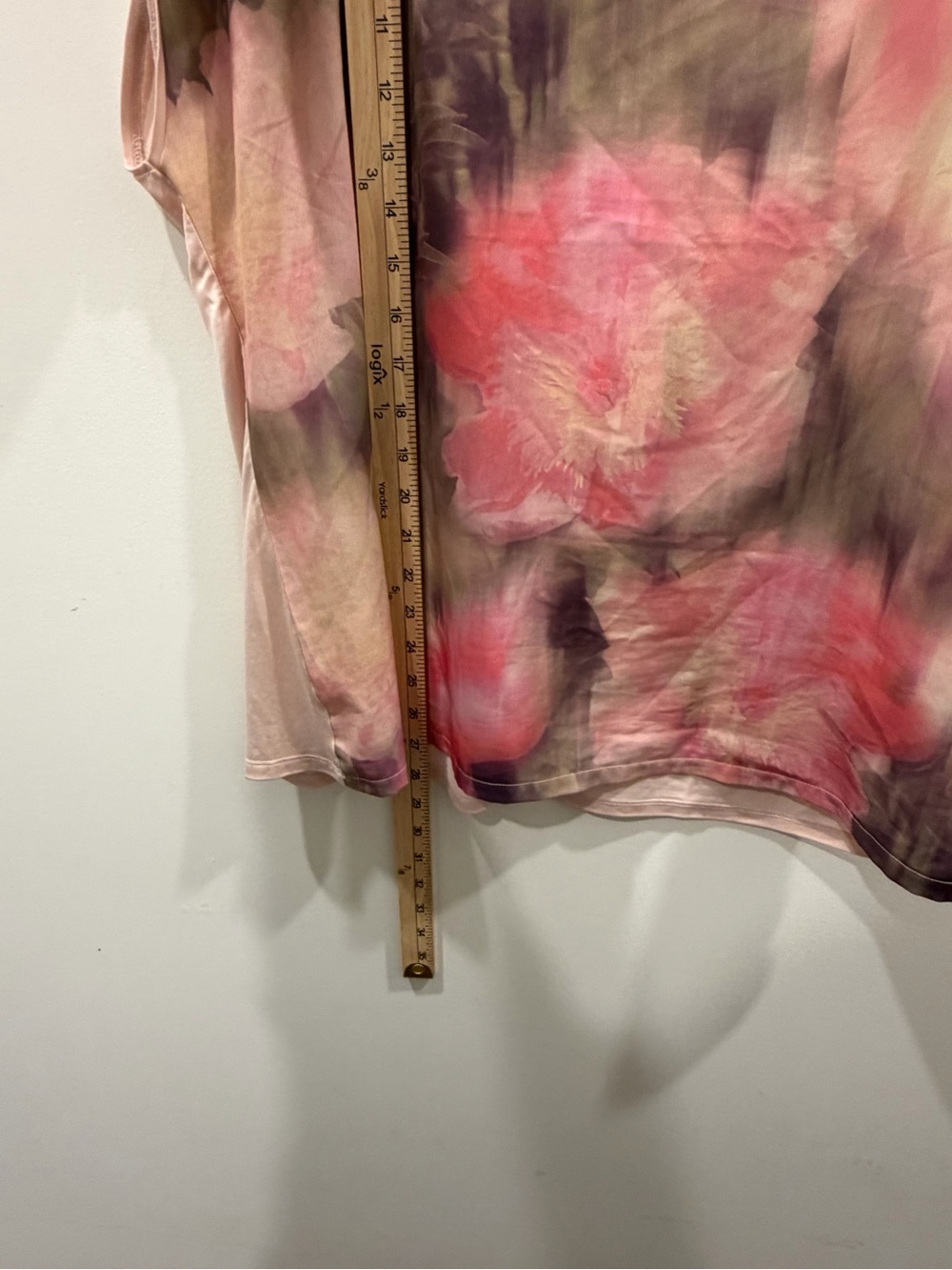 Ted Baker Pink Green Watercolor Floral Dolman Sleeve Top - Picture 8 of 10